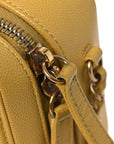 Caviar Quilted Small CC Filigree Vanity Case Yellow