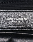 Lambskin Quilted Small Loulou Puffer Monogram Chain Satchel Black