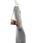 GG Supreme Monogram Flora Web Small Ophidia Chain Shoulder Bag White