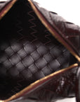 Polished Nappa Intrecciato Knot Mini Loop Camera Bag Madder Brown