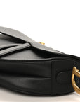 Grained Calfskin Saddle Bag Black