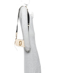 Perforated Calfskin Small Snapshot Camera Bag Tapioca