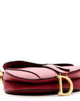 Grained Calfskin Saddle Bag Red
