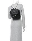 Caviar Quilted Small Filigree Backpack Black