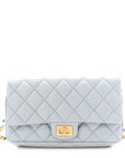Aged Calfskin Quilted 2.55 Reissue Chain Waist Bag Light Blue