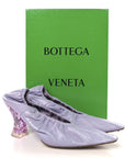 Crushed Nappa Glitter Plexiglass Almond Pumps 40 Lilac