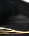 Calfskin Y Quilted Monogram Medium Loulou Chain Satchel Black