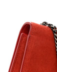 Suede Star Medium Classic Monogram Kate Satchel Berry Red
