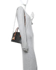 Canvas Calfskin Triomphe Teen Honorine Bag Tan