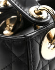 Lambskin Cannage Mini Lady D1OR Black