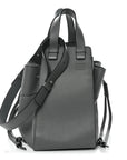 Grained Calfskin Medium Hammock Shoulder Bag Blue