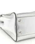 Vitello Catalan Mirror Medium Peekaboo Iconic Satchel Argento