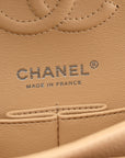 Caviar Quilted Small Double Flap Beige