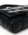 Nappa Maxi Intreccio Small Padded Cassette Crossbody Bag Black