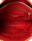 Saffiano Lux Large Double Zip Tote Fuoco
