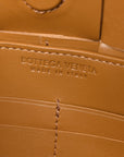 Calfskin Maxi Intrecciato Cassette Pouch On Strap Camel
