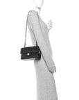 Caviar Quilted Small Double Flap Black