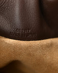 Nappa Flamenco Knot Clutch Chocolate