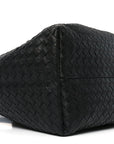 Calfskin Intrecciato Large Pinacoteca Reversible Tote Black