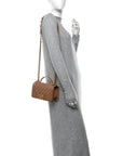 Caviar Quilted Small Top Handle Boy Flap Beige