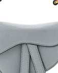 Goatskin Micro Saddle Bag Cloud Blue