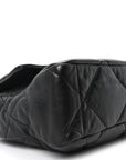 Goatskin Quilted Large CHNL 19 Flap Black