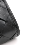 Nappa Intrecciato Long Andiamo Top Handle Clutch Black