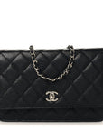 Caviar Quilted CC Turnlock Wallet On Chain WOC Black