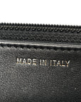Lambskin Quilted Trendy CC Wallet On Chain WOC Black