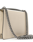 Textured Calfskin Crystal Mini Dionysus Shoulder Bag Mystic White