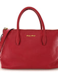 Goatskin Madras Top Handle Bag Fragola