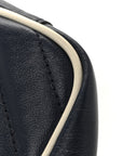 Vintage Effect Calfskin Matelasse Diagonal Small Torchon GG Marmont Shoulder Bag Blue Agata Mystic White