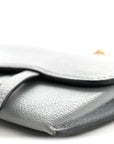 Goatskin Nano Saddle Chain Pouch Blue