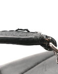 Lambskin Quilted Small Loulou Puffer Monogram Chain Satchel Black