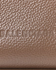 Calfskin Logo Embossed Small Tool 2.0 North-South Tote Mink Grey