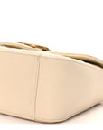 Calfskin Matelasse Mini GG Marmont Top Handle Shoulder Bag White