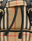 Nylon Vintage Check Medium Rucksack Backpack Antique Yellow