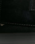 Calfskin Crocodile Embossed Medium Classic Monogram Kate Tassel Satchel Black