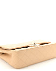 Caviar Quilted Medium Double Flap Beige Clair