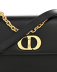 Box Calfskin 30 Montaigne Avenue Pouch Black