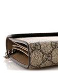 GG Supreme Monogram Mini Dionysus Chain Wallet Beige Taupe