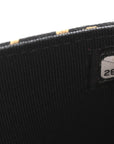 Calfskin Quilted Graffiti Pyramid Wallet On Chain WOC Black