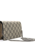 GG Supreme Monogram Super Mini Dionysus Shoulder Bag Taupe