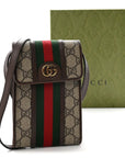 GG Supreme Monogram Web Mini Ophidia Crossbody Bag Beige New Acero