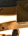 Metal Lambskin Quilted CC Heart Minaudiere Crossbody Black