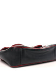 Vintage Effect Calfskin Matelasse Diagonal Small Torchon GG Marmont Shoulder Bag Black Romantic Cherry