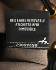 Vitello Liberty F is FNDI Bi-Color FF 1974 Embossed Mini Mon Tresor Bucket Bag Maya Black