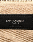 Linen Calfskin Small Rive Gauche Tote Greggio Natural