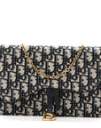 Oblique Saddle Chain Pouch Blue