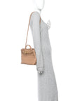 Nappa Intrecciato Small Andiamo Shoulder Bag Biscuit